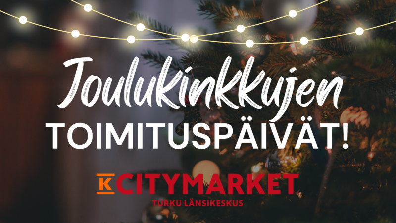 JOULUKINKKUJEN TOIMITUSPÄIVÄT!